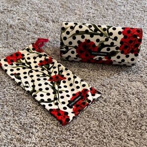 Dolce & Gabbana Floral Polka Dot Glasses Case